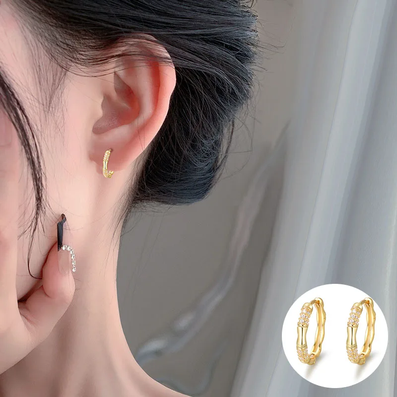 100% 925 Sterling Silver Zircon Geometric Earrings for Women Girl Bamboo Joint Round Design Jewelry Party Gift Dropshipping
100% 925 Sterling Silver Zircon Geometric Earrings for Women Girl Bamboo Joint Round Design Jewelry Party Gift Dropshipping