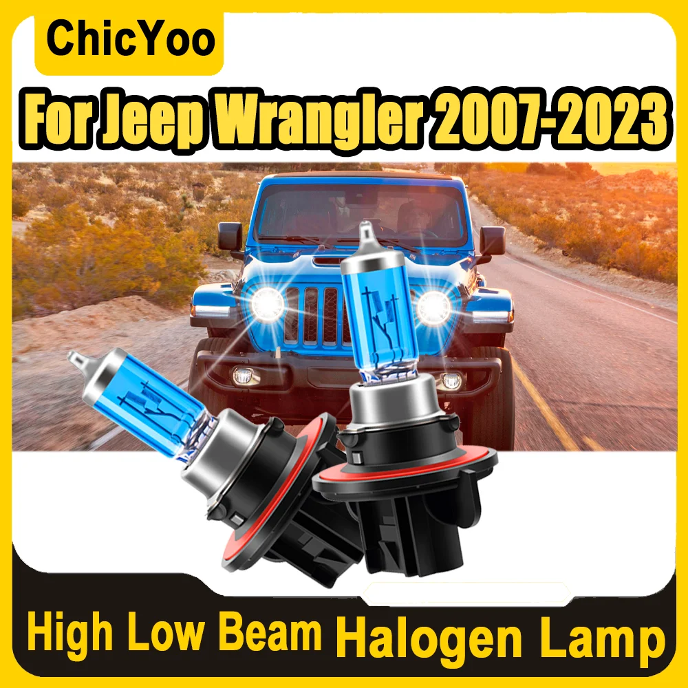 2PCS Plug and Play Auto Headlamp 100W High Power Super Bright Halogen Lamp 6000K Super White 12V 24V For Jeep Wrangler 2007-2023
2PCS Plug and Play Auto Headlamp 100W High Power Super Bright Halogen Lamp 6000K Super White 12V 24V For Jeep Wrangler 2007-2023