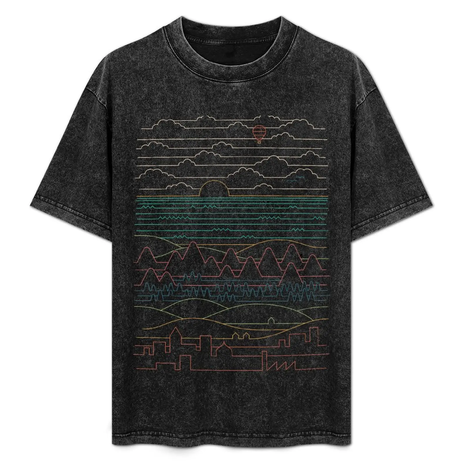 Linear Landscape T-Shirt Casual Graphic Print Tee
Linear Landscape T-Shirt Casual Graphic Print Tee