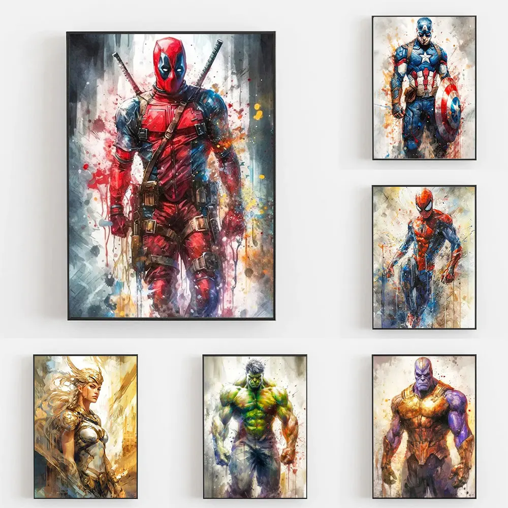 MINISO Disney Movie Characters Watercolor Poster Spiderman Captain America Hulk Canvas Art Print Poster Home Decor Living Room
MINISO Disney Movie Characters Watercolor Poster Spiderman Captain America Hulk Canvas Art Print Poster Home Decor Living Room