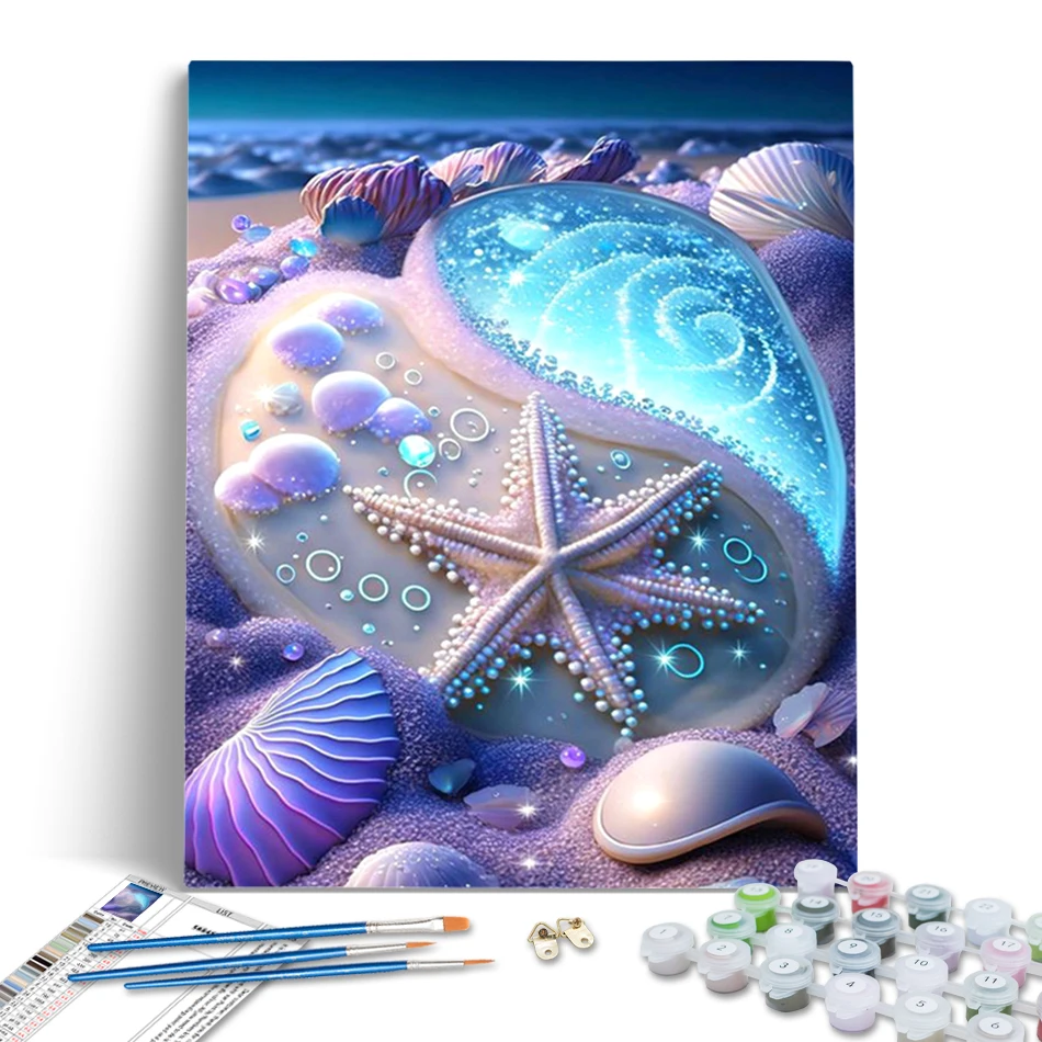 RUOPOTY Diy Oil Painting By Numbers Decorative starfish shell Color Markers On Canvas Framed Wall Art Modern Acrylic Drawing Kit
RUOPOTY Diy Oil Painting By Numbers Decorative starfish shell Color Markers On Canvas Framed Wall Art Modern Acrylic Drawing Kit