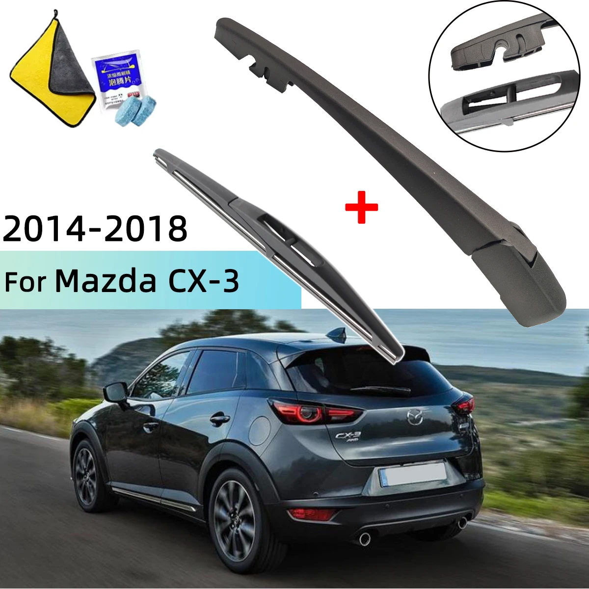 Windscreen Wiper Blade & Rear Wiper Arm Kit For Mazda CX-3 2014--2018 Rear Wiper Arm Blade Car Accessories
Windscreen Wiper Blade & Rear Wiper Arm Kit For Mazda CX-3 2014--2018 Rear Wiper Arm Blade Car Accessories
