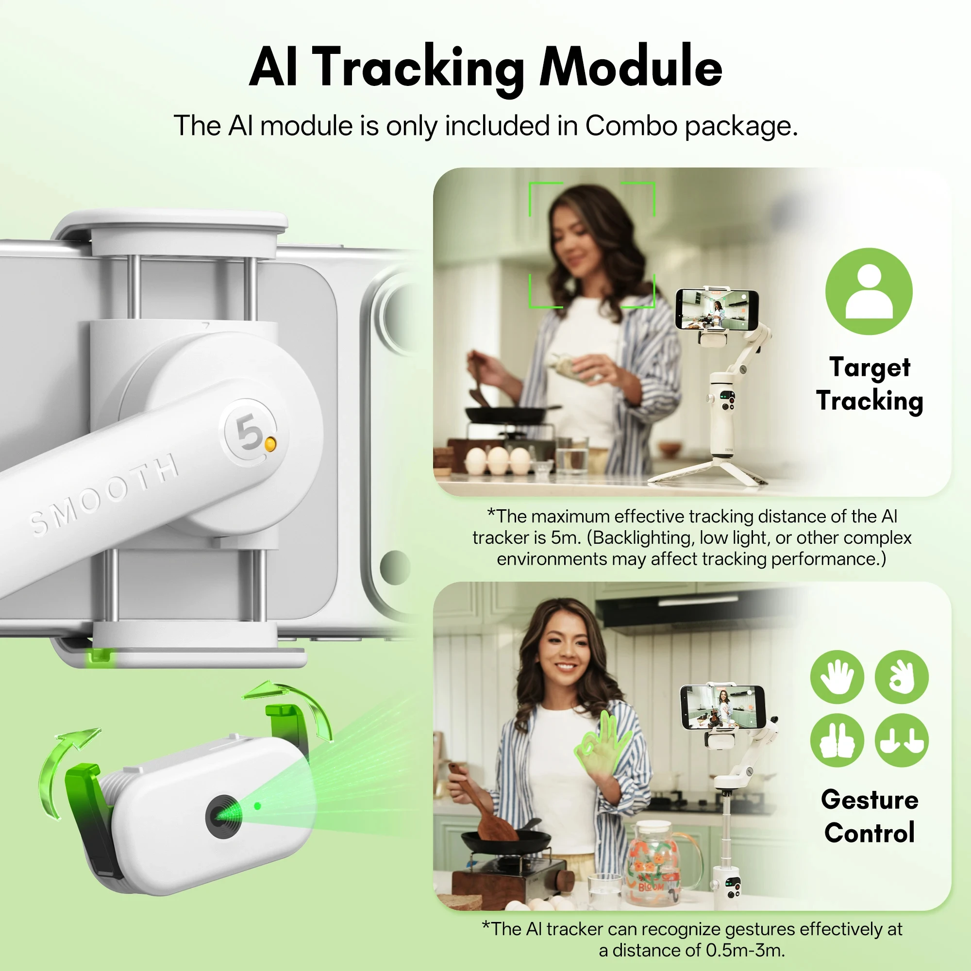 ZHIYUN Phone Gimbal Stabilizer with Voice Remote Control AI Tracker Built-in Extension Rod SMOOTH-Q5 Ultra for Smartphone
ZHIYUN Phone Gimbal Stabilizer with Voice Remote Control AI Tracker Built-in Extension Rod SMOOTH-Q5 Ultra for Smartphone