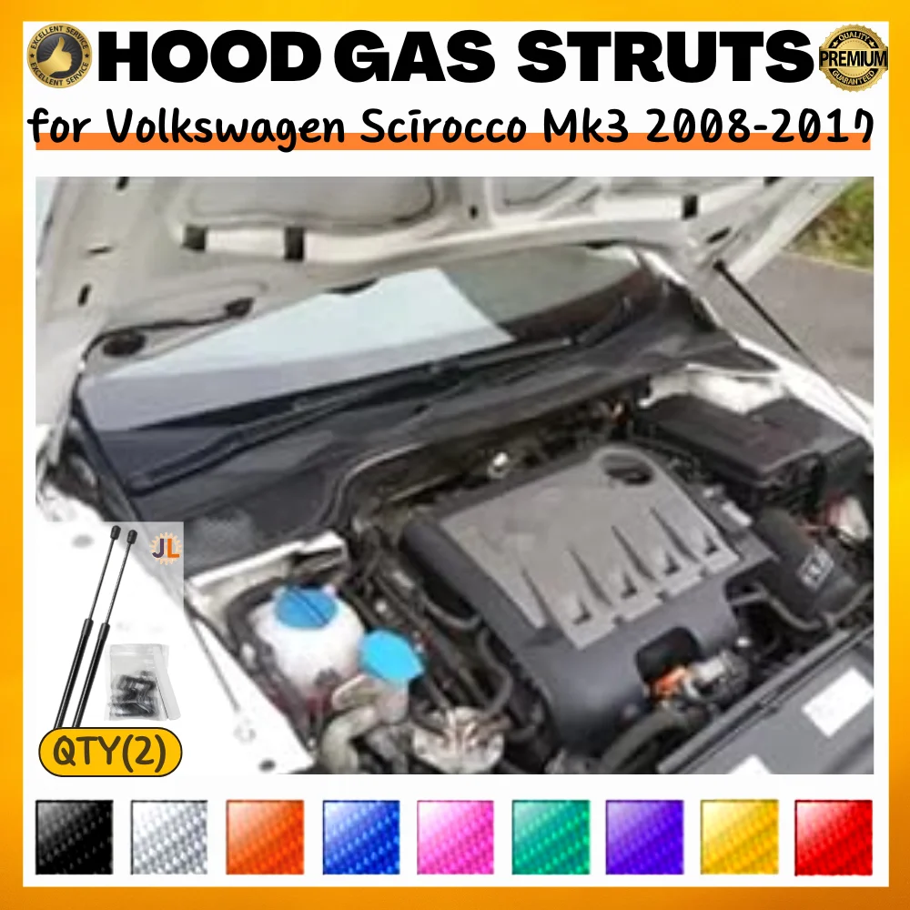 Qty(2) Hood Struts for Volkswagen Scirocco Mk3 2008-2017 Front Bonnet Modify Gas Springs Shock Absorbers Lift Supports Dampers
Qty(2) Hood Struts for Volkswagen Scirocco Mk3 2008-2017 Front Bonnet Modify Gas Springs Shock Absorbers Lift Supports Dampers