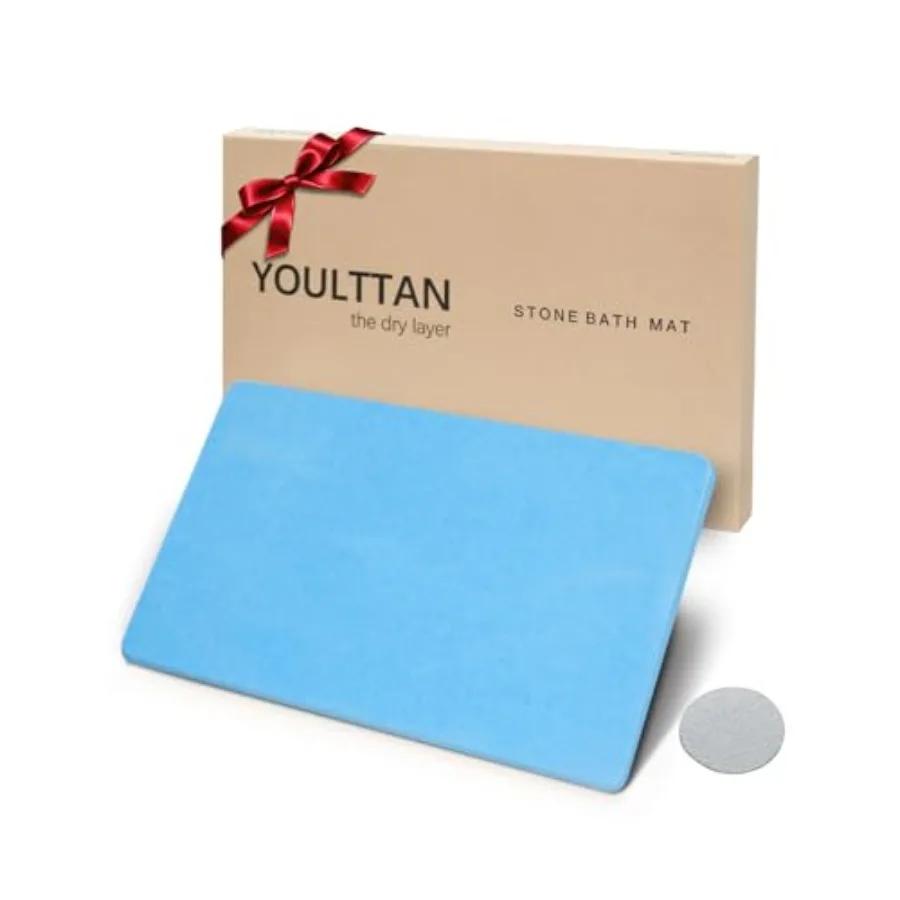 Stone Bath Mat 24x16 - Diatomaceous Earth Shower Mat Quick Dry Anti-Slip Modern Design with Bonus Non-Slip Pad - Perfect for Ho
Stone Bath Mat 24x16 - Diatomaceous Earth Shower Mat Quick Dry Anti-Slip Modern Design with Bonus Non-Slip Pad - Perfect for Ho