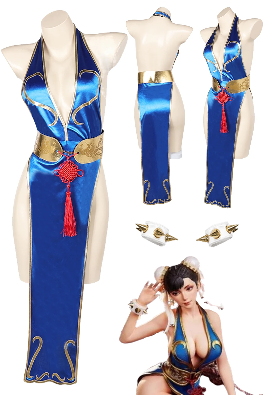 Fantasy Chun Li Cosplay Anime Fighter Game SF Disguise Adult Women Sexy Cheongsam Dress Female Halloween Carnival Party Clothes
Fantasy Chun Li Cosplay Anime Fighter Game SF Disguise Adult Women Sexy Cheongsam Dress Female Halloween Carnival Party Clothes