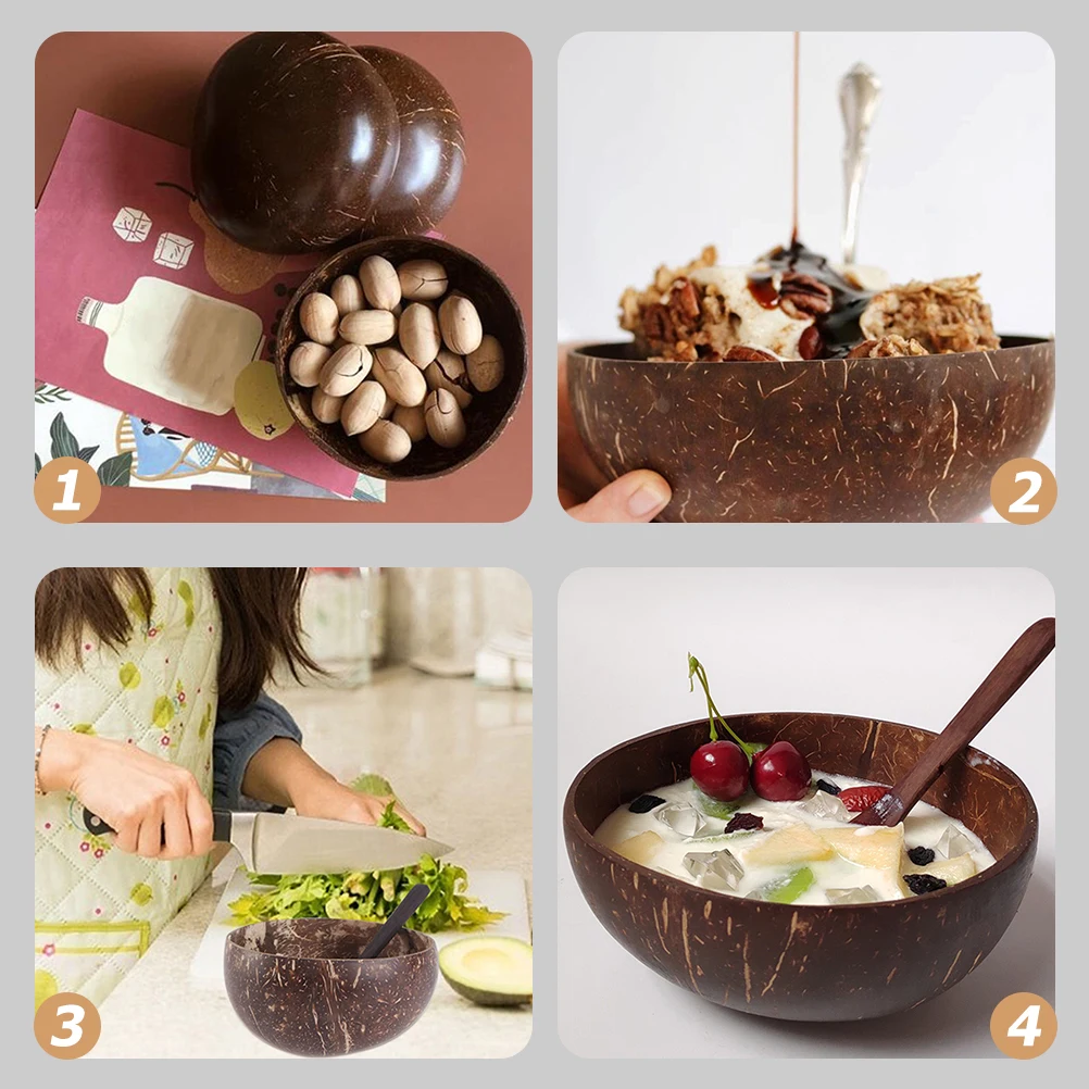 2 Pcs Coconut Shell Bowl Handmade Serving Bowls for Entertaining Fruit Dessert Salad
2 Pcs Coconut Shell Bowl Handmade Serving Bowls for Entertaining Fruit Dessert Salad