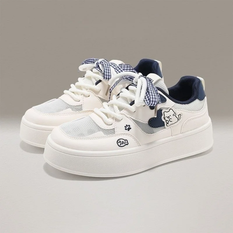 Women Two Tone Plaid Dual Laces Paw Heart Trainer Breathable Mesh School Shoes Teen Girls Sweet Cartoon Kitten Platform Sneakers
Women Two Tone Plaid Dual Laces Paw Heart Trainer Breathable Mesh School Shoes Teen Girls Sweet Cartoon Kitten Platform Sneakers