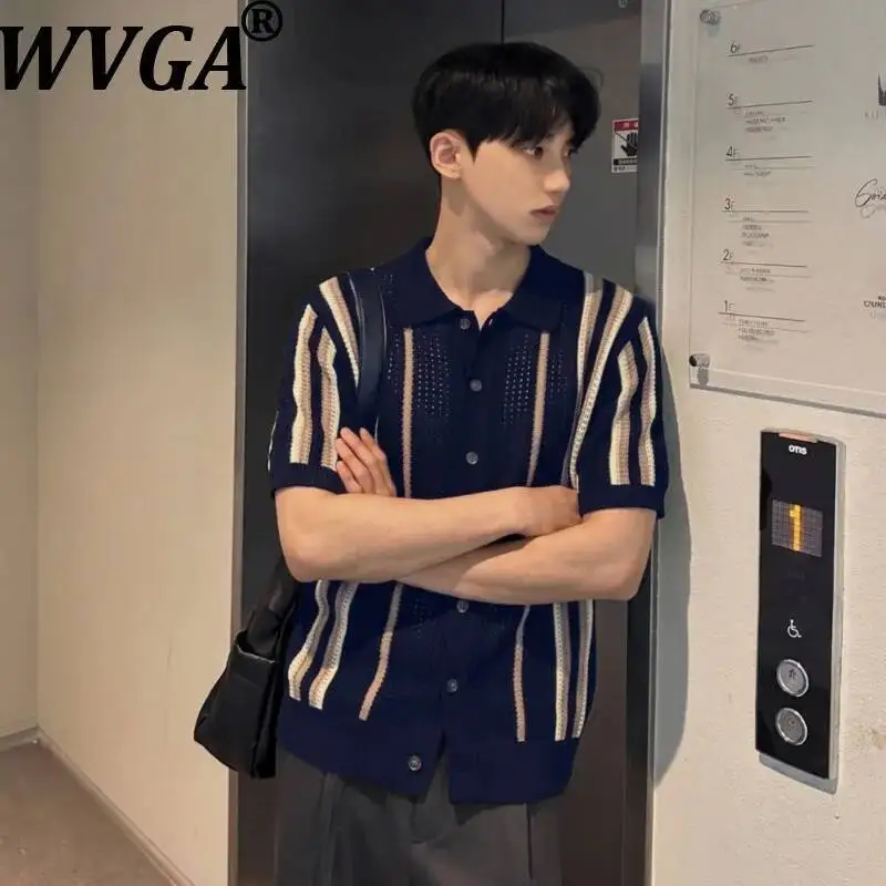 WVGA Summer New Men Loose Fit Turn-Down Collar Trendy Knit Sweater Hollow Out Niche Chic Casual Cardigan Short Sleeve Top W23877
WVGA Summer New Men Loose Fit Turn-Down Collar Trendy Knit Sweater Hollow Out Niche Chic Casual Cardigan Short Sleeve Top W23877