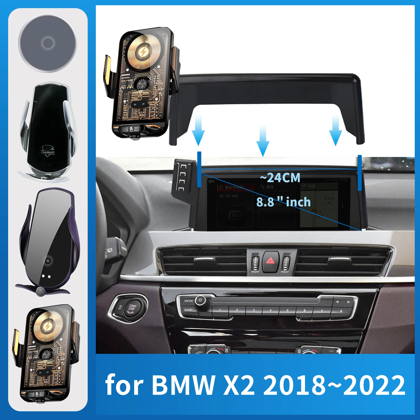 Car Mobile Phone Holder for BMW X2 2018~2022 F39 (8.8in) Charging GPS Bracket Navigation Stand Auto Accessories
Car Mobile Phone Holder for BMW X2 2018~2022 F39 (8.8in) Charging GPS Bracket Navigation Stand Auto Accessories