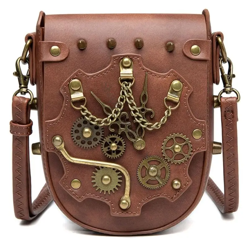 Leather Crossbody Bag for Women Gothic Steampunk Design Shoulder Bags with Adjustable Strap for Commuting and Parties 066F
Leather Crossbody Bag for Women Gothic Steampunk Design Shoulder Bags with Adjustable Strap for Commuting and Parties 066F