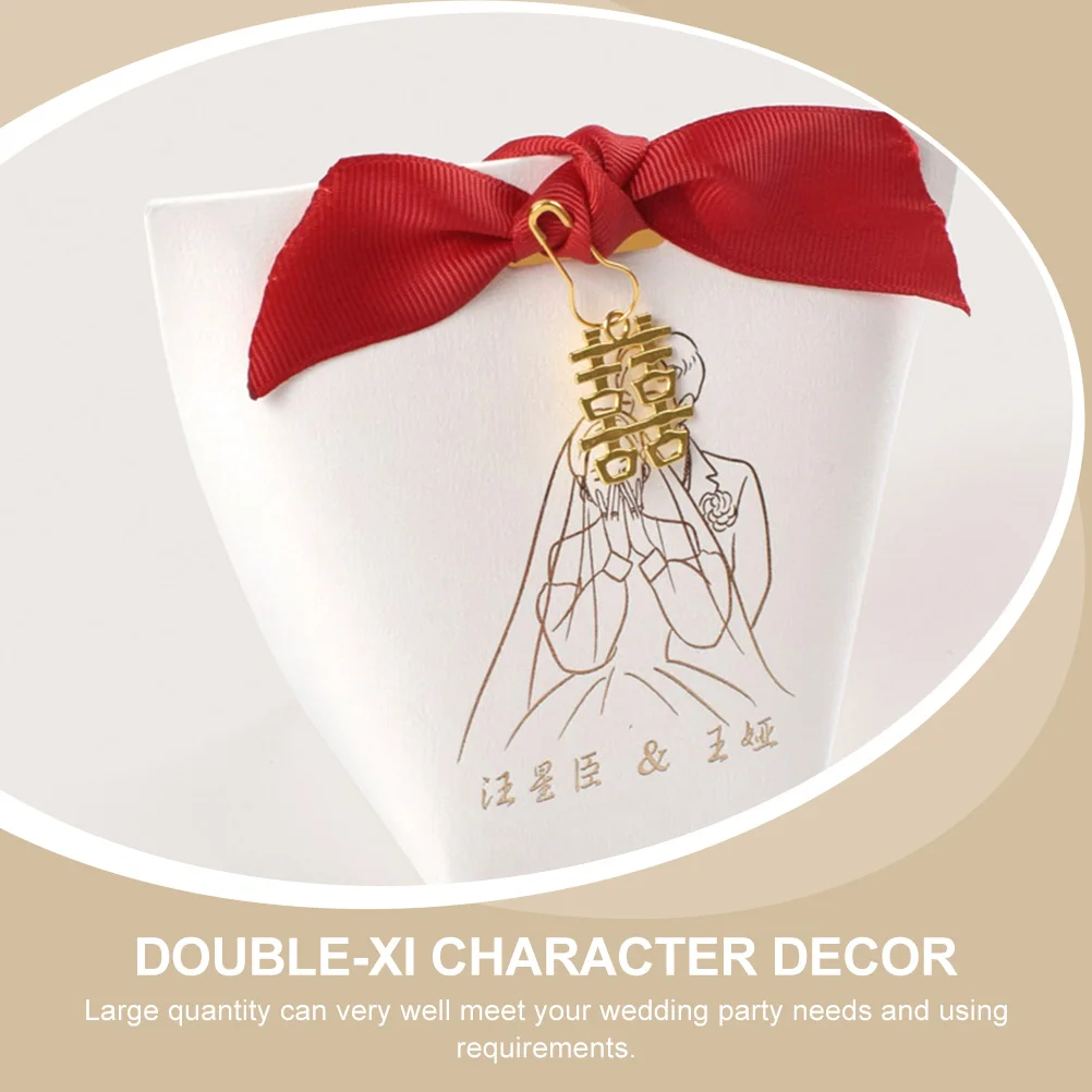 100pcs Double Xi Character Accessories Wedding Candy Bags Boxes Chinese Style Pendant Decor Lucky Hanging Charm Practical
100pcs Double Xi Character Accessories Wedding Candy Bags Boxes Chinese Style Pendant Decor Lucky Hanging Charm Practical