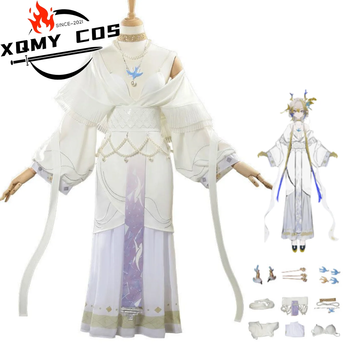 XqAnime Game Arknights Shu Cosplay Costume Synesthesia of Sound and Rhythm White Hanfu Dress Woman Sexy Traditional Festival Sui
XqAnime Game Arknights Shu Cosplay Costume Synesthesia of Sound and Rhythm White Hanfu Dress Woman Sexy Traditional Festival Sui