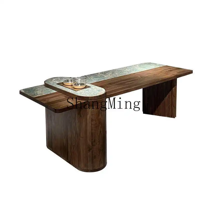 LXY new Chinese rock slab tea table tea room meeting guests modern simple medieval Zen solid wood tea table
LXY new Chinese rock slab tea table tea room meeting guests modern simple medieval Zen solid wood tea table