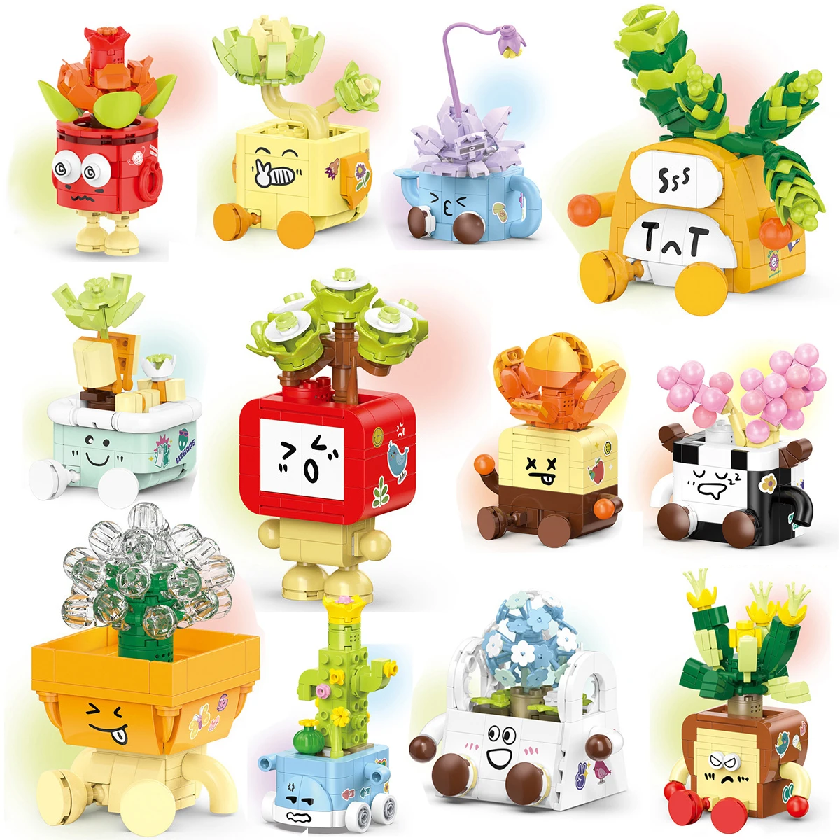 Cute Emotion Potted Plant Building Blocks Creative Eternal Flower Bricks Model Assemble Fidget Toys Gifts Ornament Decoration
Cute Emotion Potted Plant Building Blocks Creative Eternal Flower Bricks Model Assemble Fidget Toys Gifts Ornament Decoration