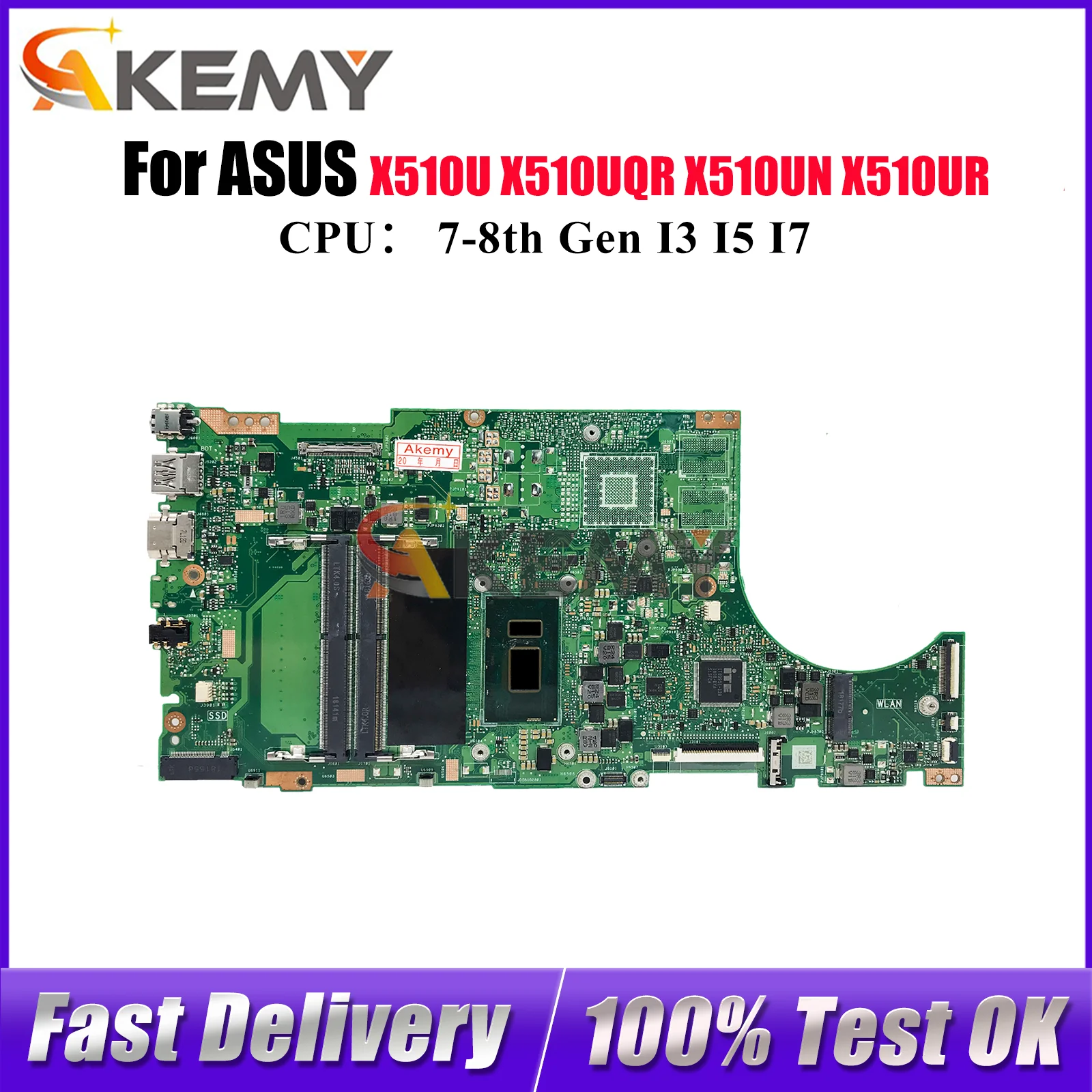X510UN Материнская плата для ноутбука ASUS X510UQ X510UR X510URR X510UQR S510U A510U X510UNO X510UA X510U X510UNR Материнская плата I3 I5 I7 CPU
X510UN Материнская плата для ноутбука ASUS X510UQ X510UR X510URR X510UQR S510U A510U X510UNO X510UA X510U X510UNR Материнская плата I3 I5 I7 CPU