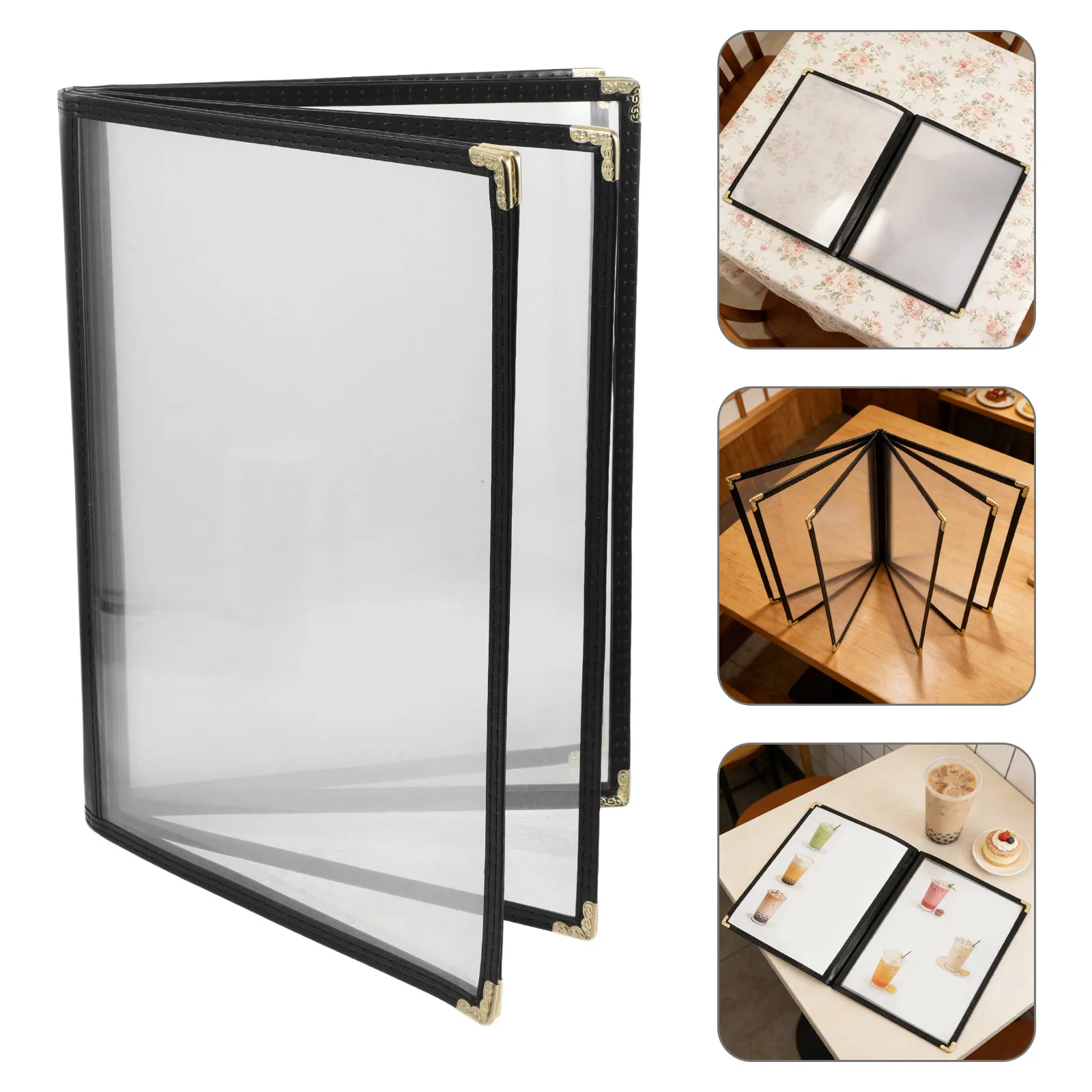 Transparent PVC Loose Leaf Menu Holder Binder Shell for Restaurant Cafe Hotel Diner Food Service - Clear Stain Water Resistant
Transparent PVC Loose Leaf Menu Holder Binder Shell for Restaurant Cafe Hotel Diner Food Service - Clear Stain Water Resistant