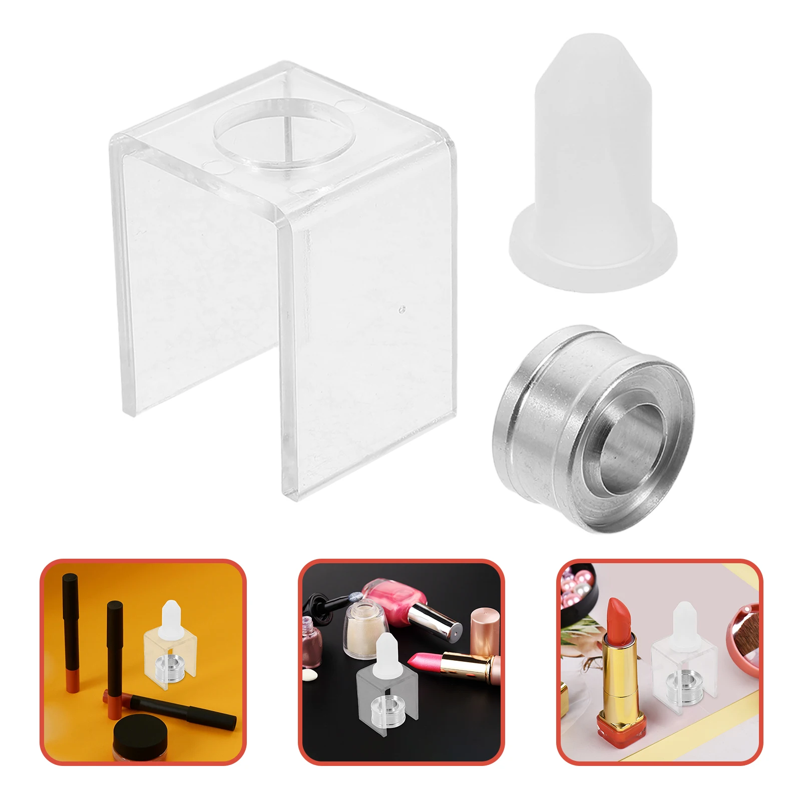 1Set 12.1mm Silicone Lipstick Mold Single Hole Support Stand DIY Mold Kit Reusable Lipstick Making Mould for Beauty
1Set 12.1mm Silicone Lipstick Mold Single Hole Support Stand DIY Mold Kit Reusable Lipstick Making Mould for Beauty