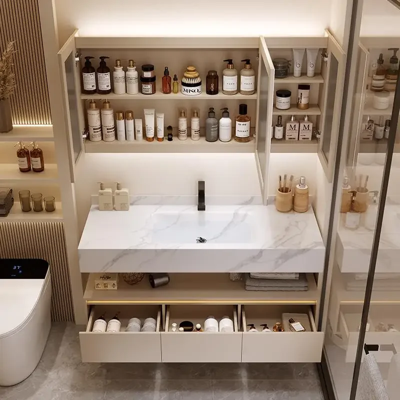 -+-Furniture Arredo Bagno FYBC Modern Rock Plate Bathroom Cabinets Wall-mounted Vanity With Sink Smart Mirror Cabinets Hotel Sim
-+-Furniture Arredo Bagno FYBC Modern Rock Plate Bathroom Cabinets Wall-mounted Vanity With Sink Smart Mirror Cabinets Hotel Sim