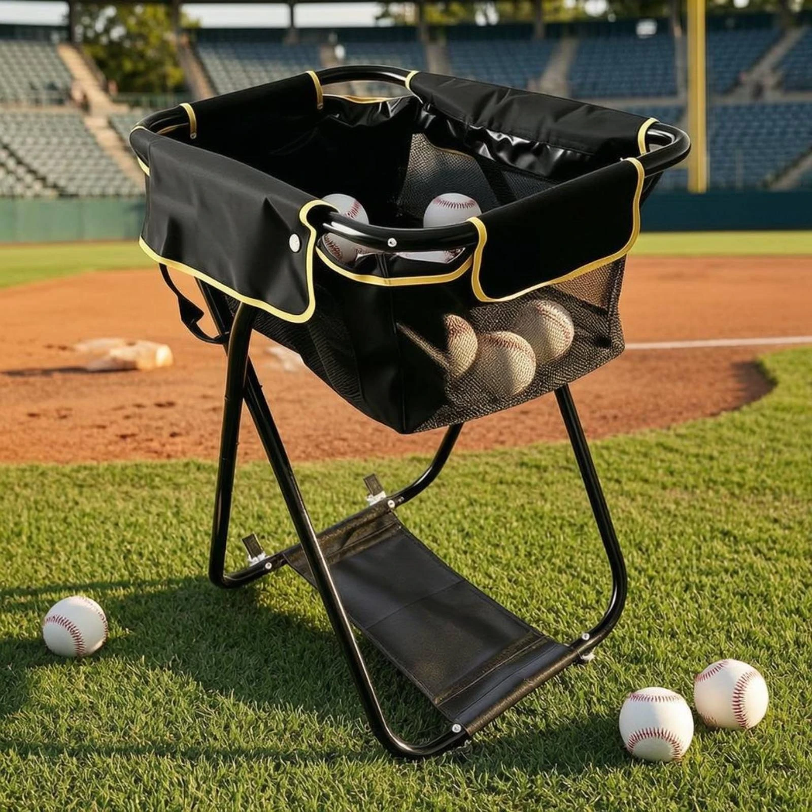 Foldable Ball Carrier Cloth Basket Sports Ball Carrier Sports Storage Trolley Portable Space Saving for Teams
Foldable Ball Carrier Cloth Basket Sports Ball Carrier Sports Storage Trolley Portable Space Saving for Teams