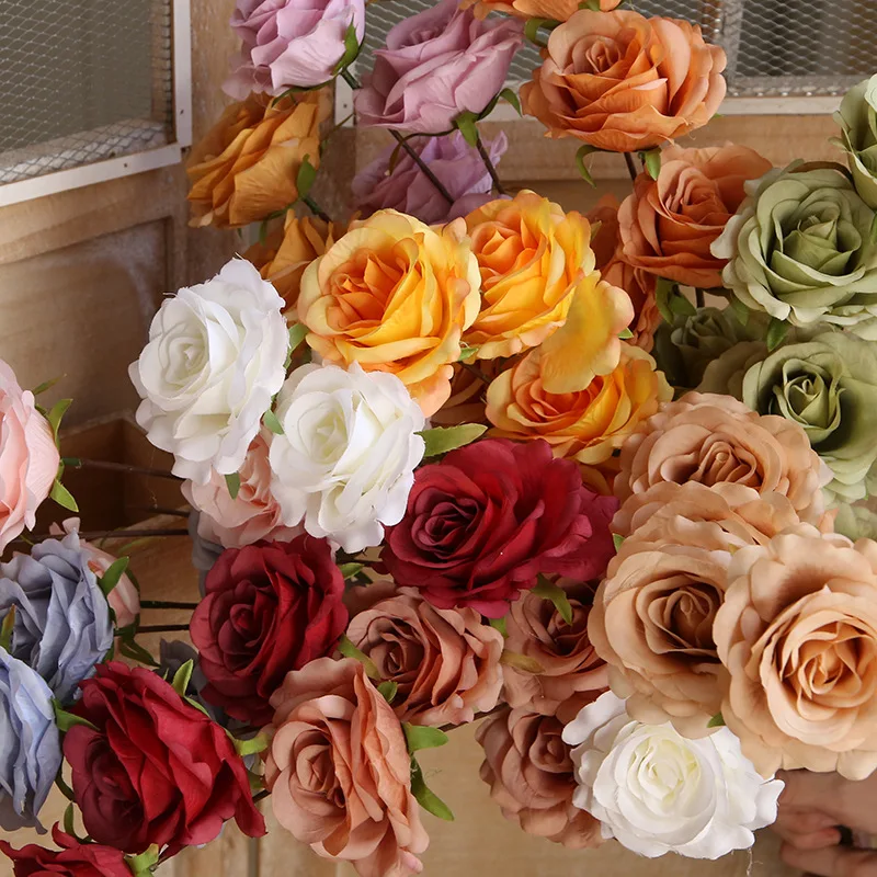 Artificial 5-Head Rose Coating Rose Head Hotel Home Wedding Party Stage Road Guidance Background Decoration Simulation Flower
Artificial 5-Head Rose Coating Rose Head Hotel Home Wedding Party Stage Road Guidance Background Decoration Simulation Flower