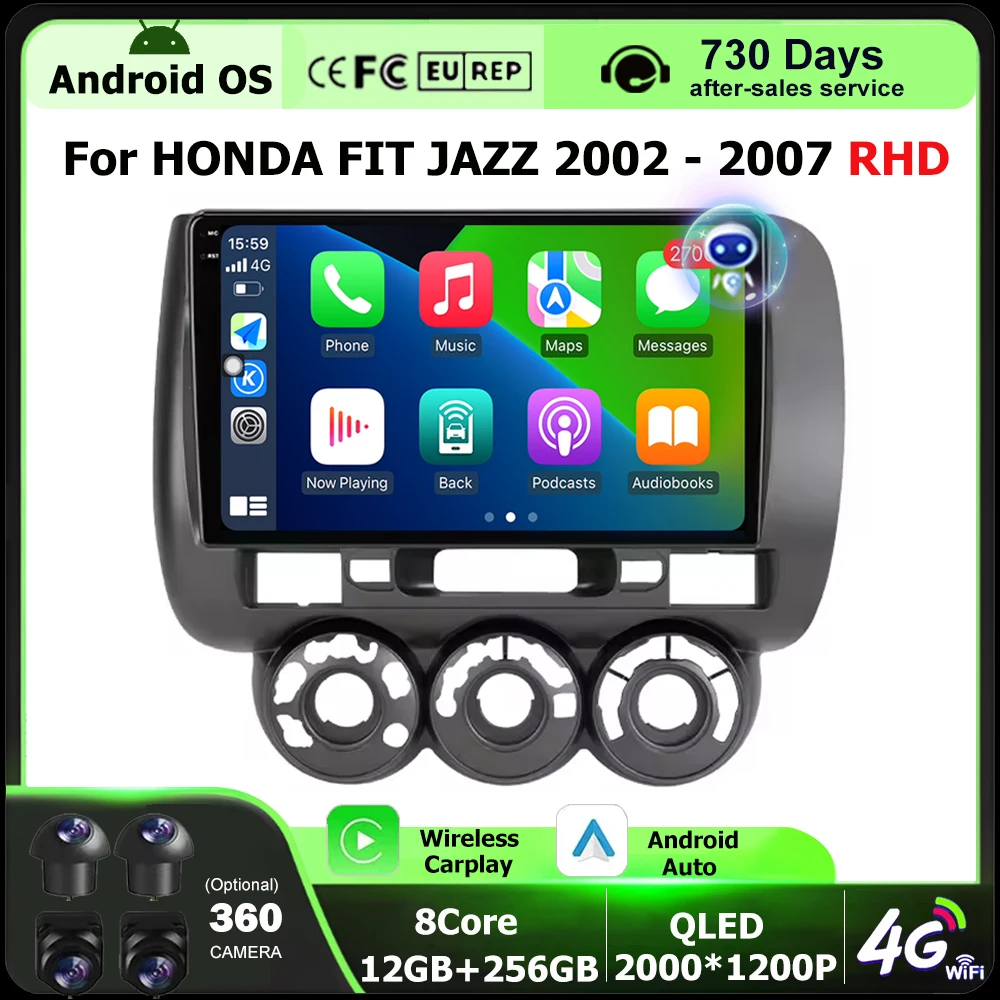 Car Radio Multimidia Video Player GPS For HONDA FIT JAZZ 2002 2003 2004 2005 2006 2007 RHD Android 16 Auto Carplay 360 Camera
Car Radio Multimidia Video Player GPS For HONDA FIT JAZZ 2002 2003 2004 2005 2006 2007 RHD Android 16 Auto Carplay 360 Camera