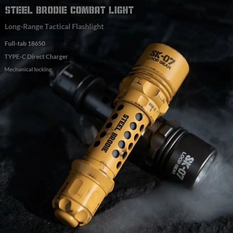 Loop Gear Sk07 Tactical Flashlight 2800lm 515m Long Throw 3000mah Full Tab Battery Mechanical Lock Retro Outdoor Military Style
Loop Gear Sk07 Tactical Flashlight 2800lm 515m Long Throw 3000mah Full Tab Battery Mechanical Lock Retro Outdoor Military Style