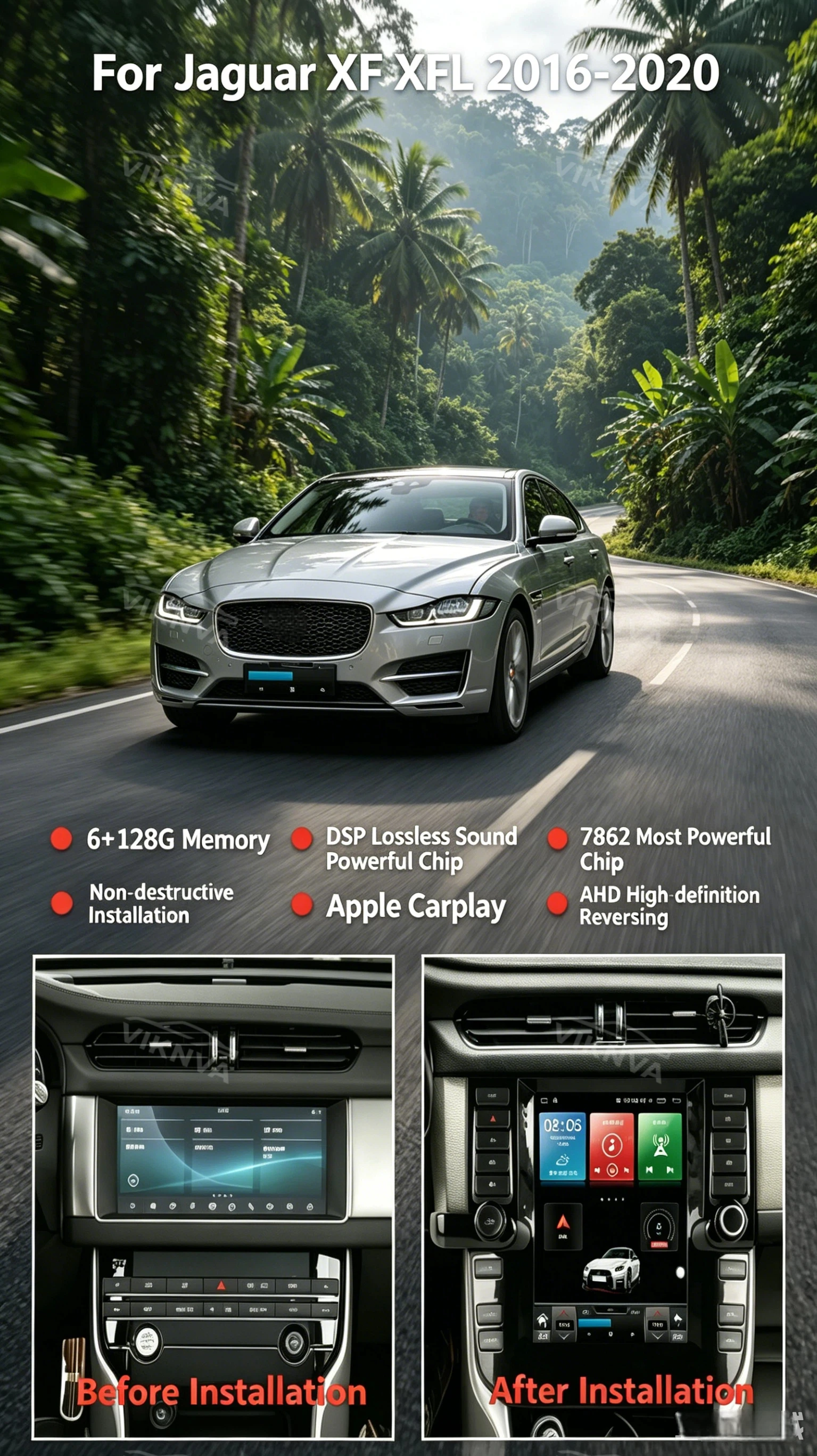 RHD LHD Vertical Car Multimedia Automotive Player For Jaguar XF 2016~2019 Android Auto Carplay GPS Navigat Car Radio Head unit
RHD LHD Vertical Car Multimedia Automotive Player For Jaguar XF 2016~2019 Android Auto Carplay GPS Navigat Car Radio Head unit