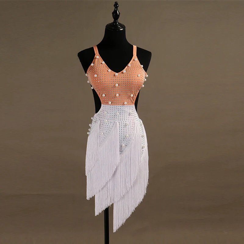 Sleeveless Latin Dress Orange Stage Clothes Sling Samba Diamond Skin Color Stage Performance Costume Tassel Line Dance Costume
Sleeveless Latin Dress Orange Stage Clothes Sling Samba Diamond Skin Color Stage Performance Costume Tassel Line Dance Costume