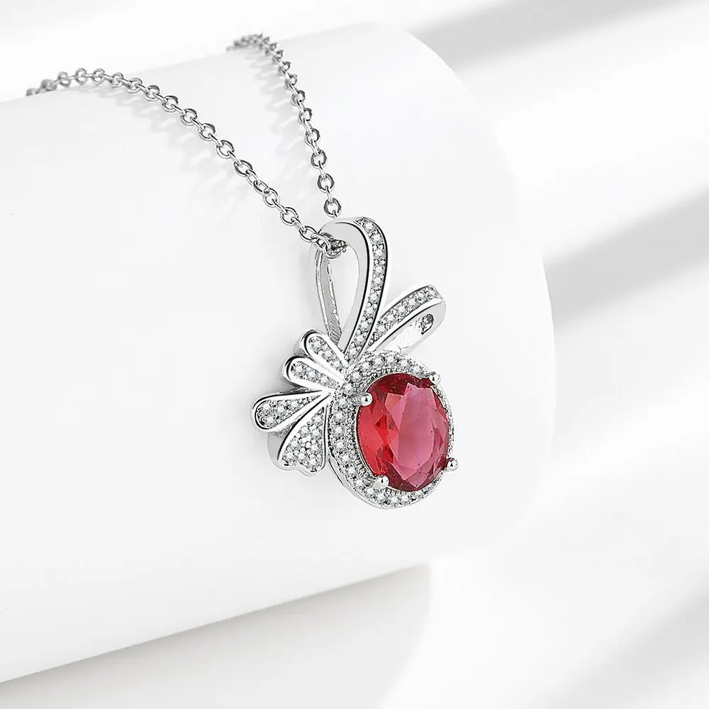 925 Silver Necklace Sparkling Necklace for Woman Men Red Zircom Wedding Engagement Party Fine Jewely Valentine's Day Gift
925 Silver Necklace Sparkling Necklace for Woman Men Red Zircom Wedding Engagement Party Fine Jewely Valentine's Day Gift
