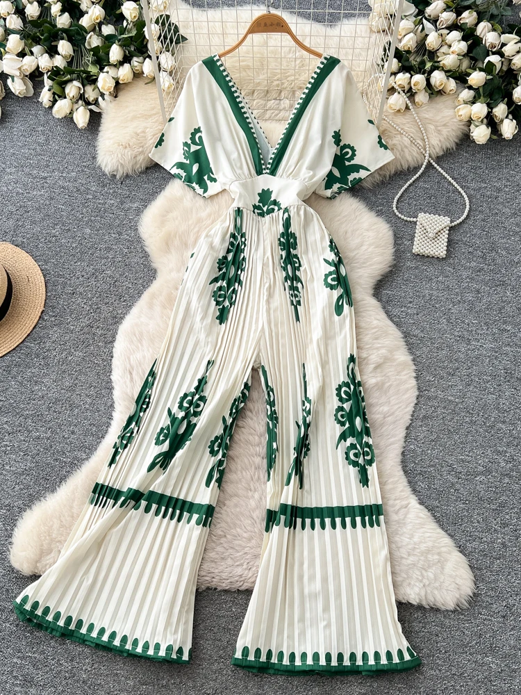 Ladies High Waist Slim Fit Jumpsuit with Bell Sves Comfortable Loose Leggings for Commuting Casual Summer Faion
Ladies High Waist Slim Fit Jumpsuit with Bell Sves Comfortable Loose Leggings for Commuting Casual Summer Faion