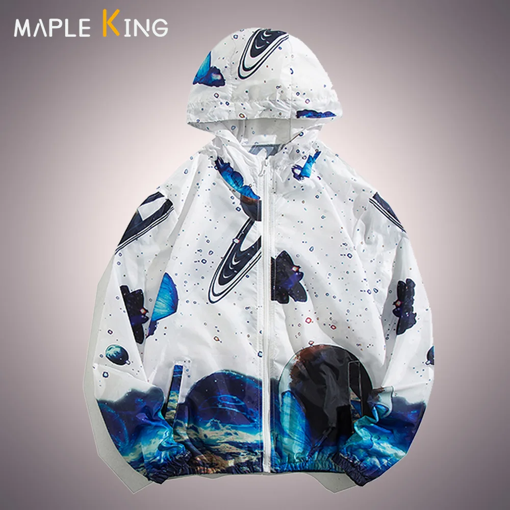 Summer Men Sun Protection Jacket Outerwear Fashion Galaxy Printed Zipper Outdoor Hooded Coats Brand Quick Dry Running Male Coats
Summer Men Sun Protection Jacket Outerwear Fashion Galaxy Printed Zipper Outdoor Hooded Coats Brand Quick Dry Running Male Coats