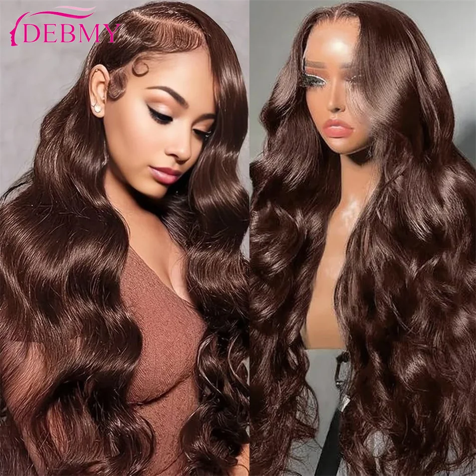 Chocolate Brown Lace Front Wigs Body Wave Colored Human Hair Wigs On Sale Pre Plucked Transparent HD 13x4 Brown Lace Frontal Wig
Chocolate Brown Lace Front Wigs Body Wave Colored Human Hair Wigs On Sale Pre Plucked Transparent HD 13x4 Brown Lace Frontal Wig