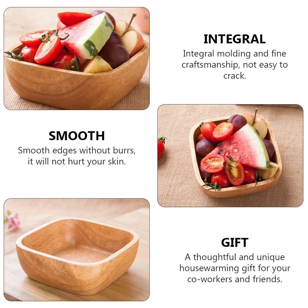 1Pcs Wood Serving Bowl Integral Molding Salad Fruit Food Container Dessert Plate Wooden Bowl Dessert Plate
1Pcs Wood Serving Bowl Integral Molding Salad Fruit Food Container Dessert Plate Wooden Bowl Dessert Plate