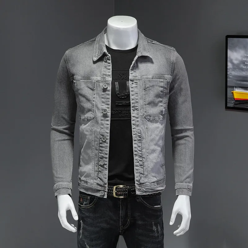 Casual Youthful Men's Denim Jaet Pure Color Elastic Stand Size Trendy Cotton Polyester Blend Long Sve Spring Coat
Casual Youthful Men's Denim Jaet Pure Color Elastic Stand Size Trendy Cotton Polyester Blend Long Sve Spring Coat