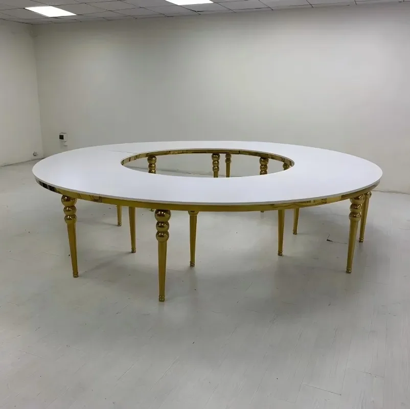 Modern S-shaped dining table free splicing golden wedding party event theme MDF white panel 4 pieces
Modern S-shaped dining table free splicing golden wedding party event theme MDF white panel 4 pieces