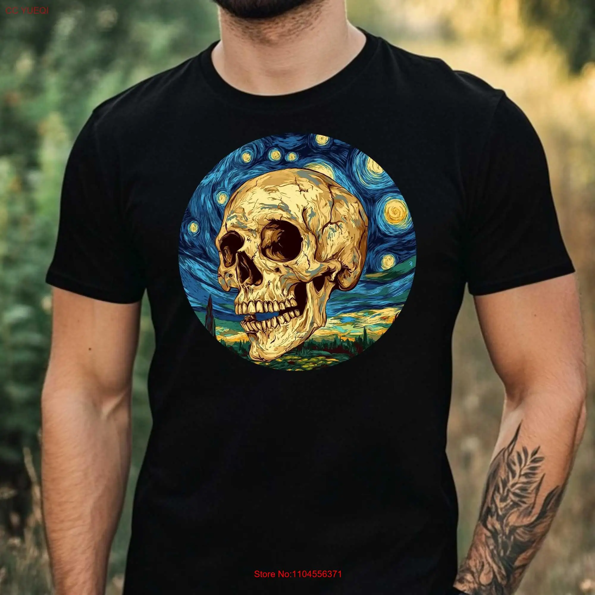 Skull Van Gogh Premium Men's T Shirt Cotton High quality printed leisure with unique motif in many sizes S to 5XL
Skull Van Gogh Premium Men's T Shirt Cotton High quality printed leisure with unique motif in many sizes S to 5XL