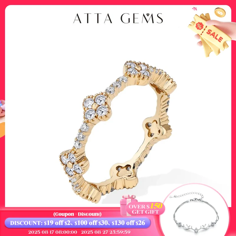 ATTAGEMS Classic Eternity DVVS1 Moissanite Ring for Women Girl Solid 10K 14K 18K Gold Engagement Party Jewelry Gift High Quality
ATTAGEMS Classic Eternity DVVS1 Moissanite Ring for Women Girl Solid 10K 14K 18K Gold Engagement Party Jewelry Gift High Quality