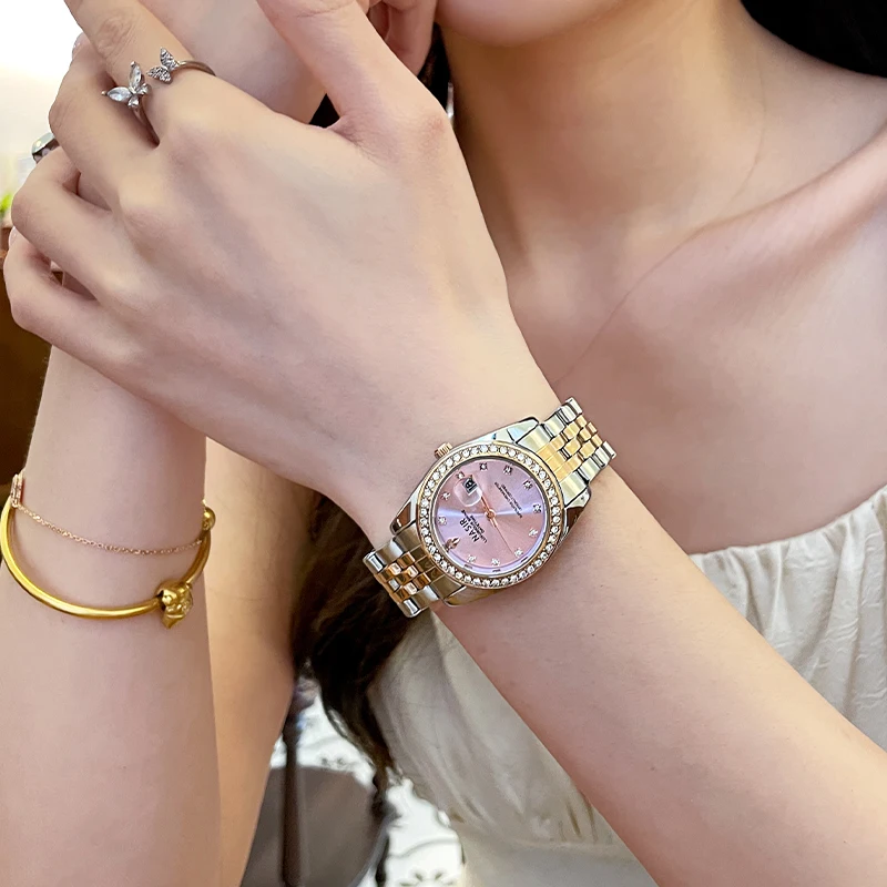CILOA Women's Luxury Diamond Watch Multicolor Dial Two-Tone Stainless Steel Band Fashion Casual Quartz Wristwatch
CILOA Women's Luxury Diamond Watch Multicolor Dial Two-Tone Stainless Steel Band Fashion Casual Quartz Wristwatch
