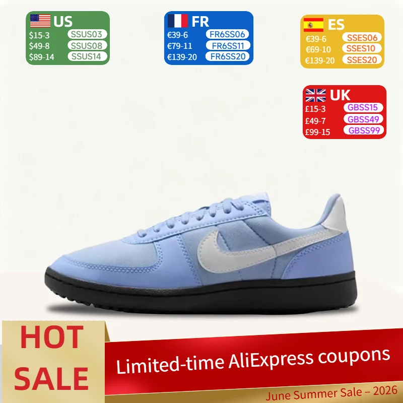 Nike FieldGeneral Women's Fashion Soft Comfortable Durable Lightweight Low-Top Sneakers Blue FZ5593-400
Nike FieldGeneral Women's Fashion Soft Comfortable Durable Lightweight Low-Top Sneakers Blue FZ5593-400