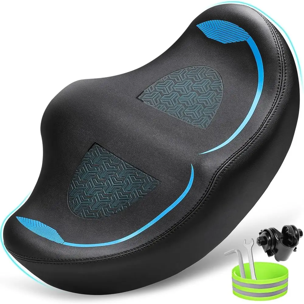 Oversized Bike Seat for Comfort, Extra Wide Padded Bicycle Seat Cushion, Large Comfortable Bike Saddle for Exercise Bike, Beach
Oversized Bike Seat for Comfort, Extra Wide Padded Bicycle Seat Cushion, Large Comfortable Bike Saddle for Exercise Bike, Beach