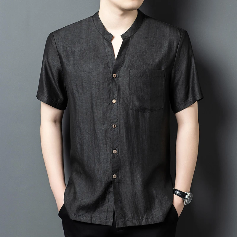 Crack Plus Size Silk Shirts For Men Short Sleeved Skin-Friendly Summer Quality Gambiered Canton Gauze Tang Costume Chemise Homme
Crack Plus Size Silk Shirts For Men Short Sleeved Skin-Friendly Summer Quality Gambiered Canton Gauze Tang Costume Chemise Homme