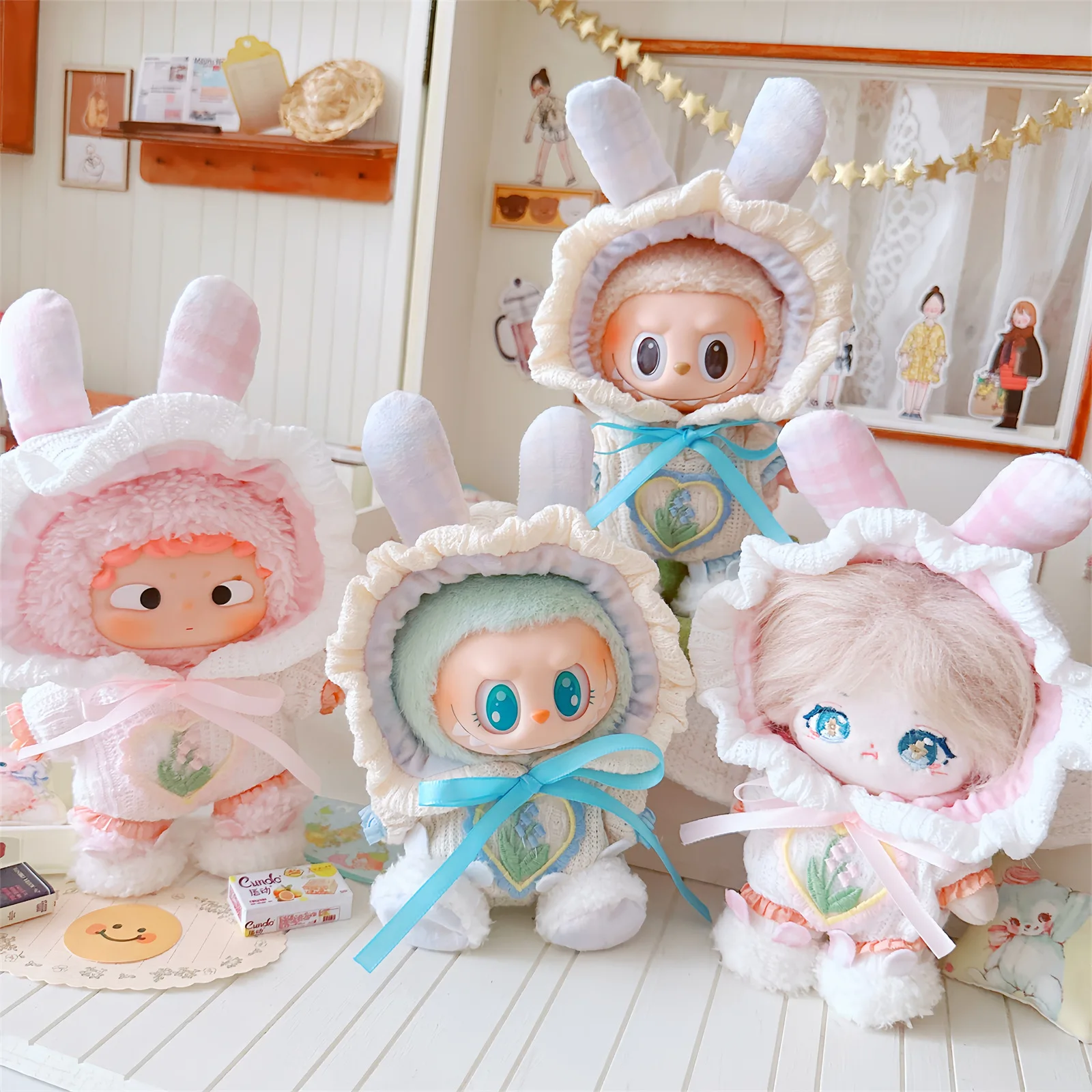 Labubu Doll Clothes Set Change Clothes Knitted Rabbit Ear Crawler Suit Interchangeable
Labubu Doll Clothes Set Change Clothes Knitted Rabbit Ear Crawler Suit Interchangeable