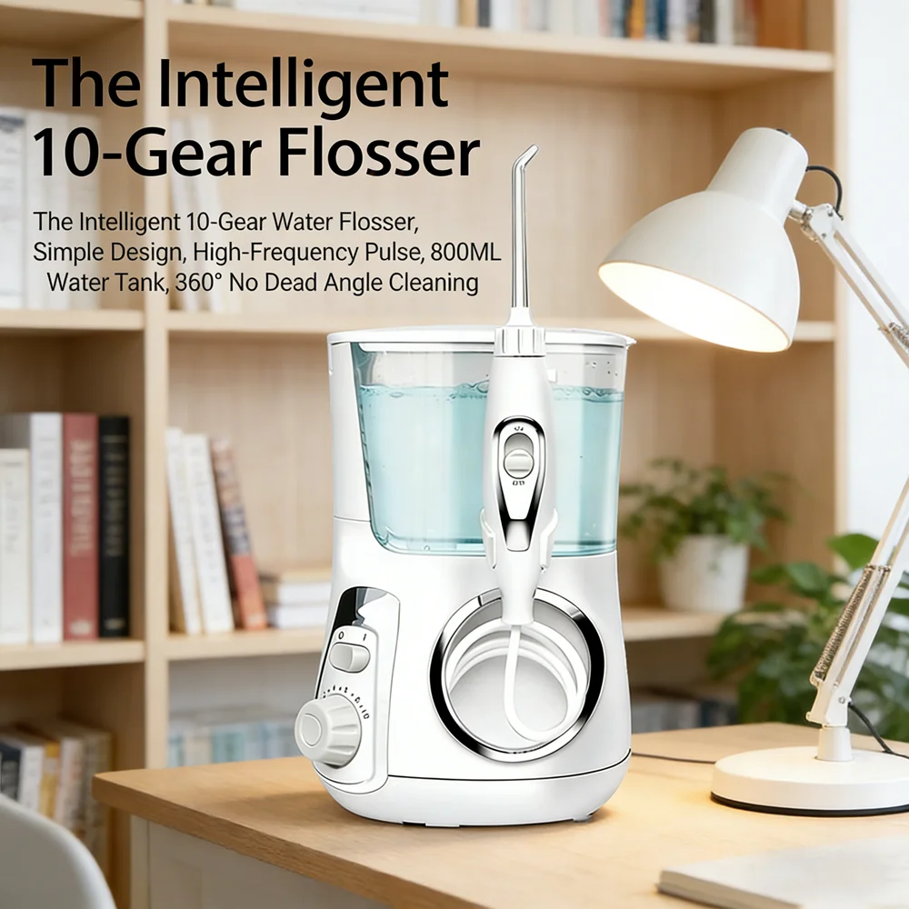 Электрический ирригатор для полости рта, 10 режимов, 5 сменных насадок, очиститель зубов, борьба с неприятным запахом изо рта и кариесом
Электрический ирригатор для полости рта, 10 режимов, 5 сменных насадок, очиститель зубов, борьба с неприятным запахом изо рта и кариесом