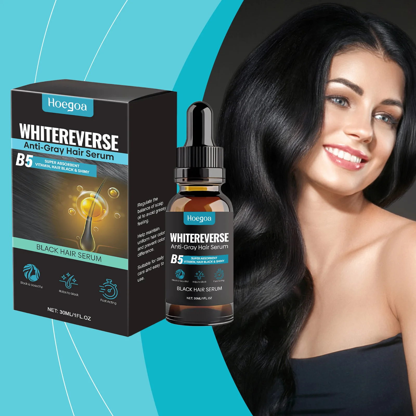 Anti-White Hair Essence Nourish Scalp Strengthen Restore Natural Black Repairing White Grey Hair Dark Thick Smooth Hair Essence
Anti-White Hair Essence Nourish Scalp Strengthen Restore Natural Black Repairing White Grey Hair Dark Thick Smooth Hair Essence
