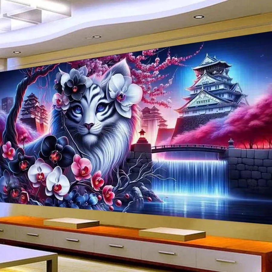 Fullcang New Diy Large Size Diamond Painting Wild Animal Tiger Flowers Full Mosaic Embroidery Waterfall Black Dragon Picture
Fullcang New Diy Large Size Diamond Painting Wild Animal Tiger Flowers Full Mosaic Embroidery Waterfall Black Dragon Picture