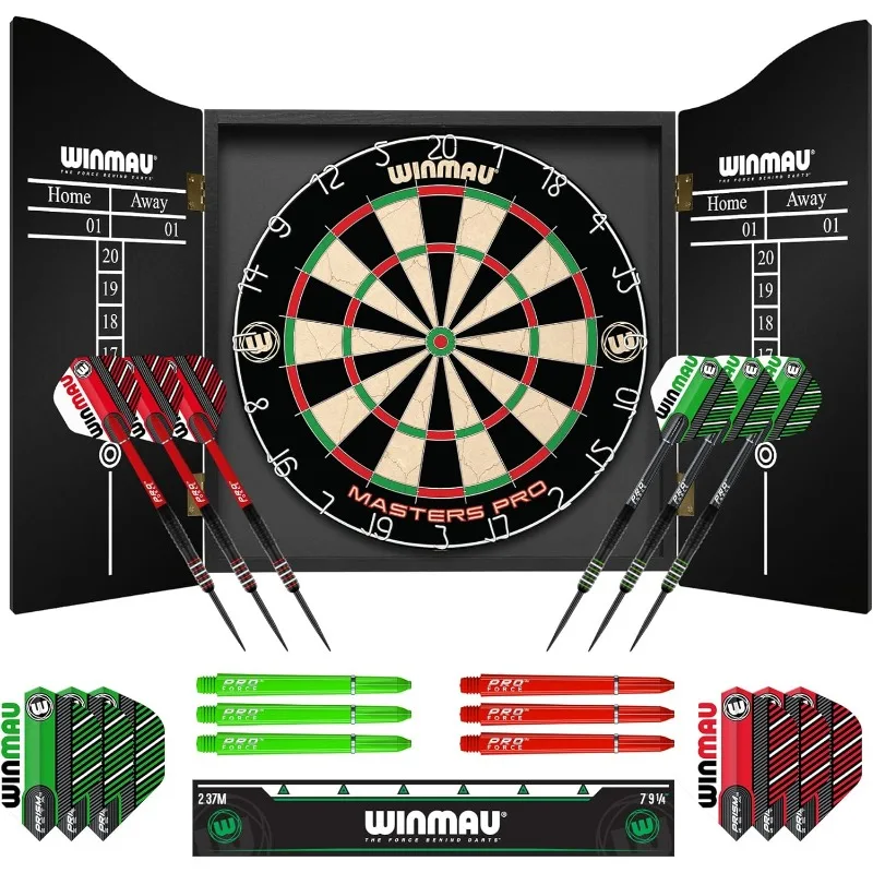 Winmau Darts — набор дартс Masters Pro Premium с щетиной — включает доску для дартса, дротики, полеты, валы и больную полоску.
Winmau Darts — набор дартс Masters Pro Premium с щетиной — включает доску для дартса, дротики, полеты, валы и больную полоску.