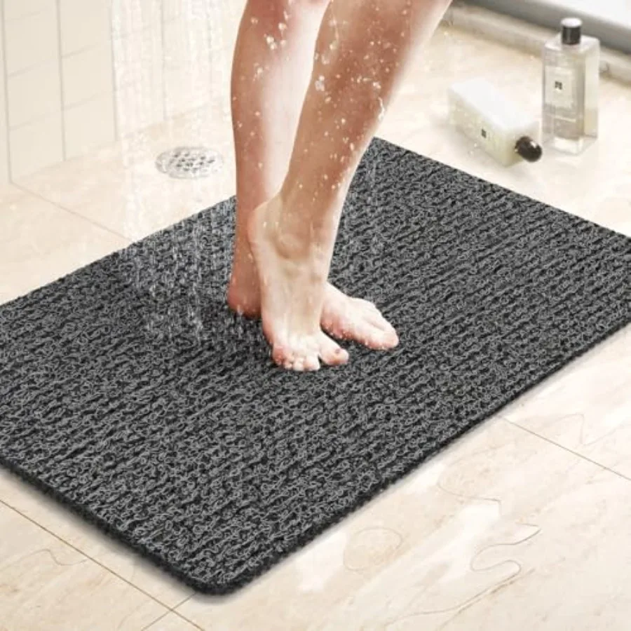 Shower Mat Bathtub Mat, 24x16 inch, Non-Slip Bath Mat with Drain, Quick Drying PVC Loofah Bathmat for Tub, Shower, Bathroom Pht
Shower Mat Bathtub Mat, 24x16 inch, Non-Slip Bath Mat with Drain, Quick Drying PVC Loofah Bathmat for Tub, Shower, Bathroom Pht