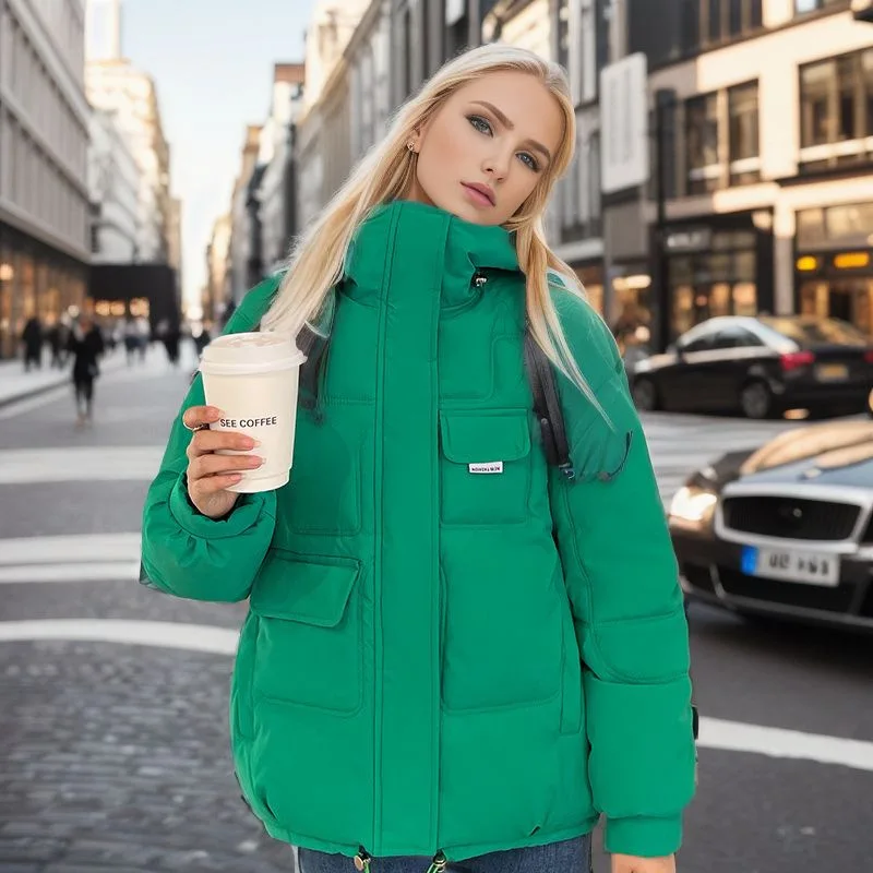 Multi Pocket Fashionable Down For Women, Short And Short, 2024 Loose Winter Jacket, Trendy Top, Cotton Jacket
Multi Pocket Fashionable Down For Women, Short And Short, 2024 Loose Winter Jacket, Trendy Top, Cotton Jacket