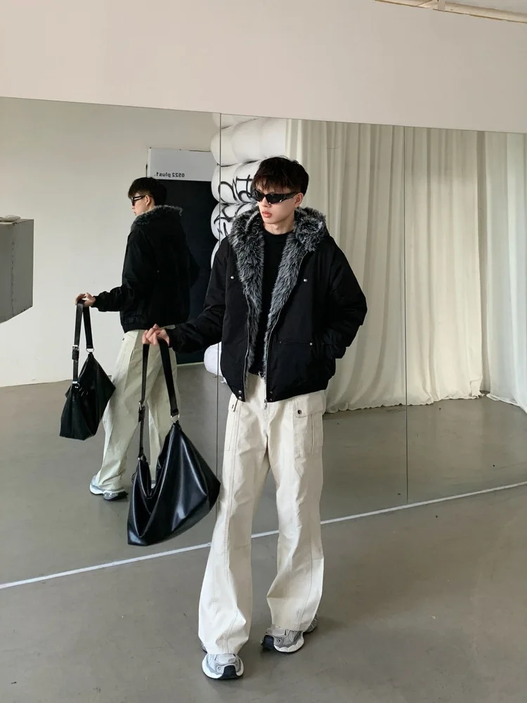 Мужская зимняя куртка-пальто из хлопка с капюшоном, брендовая, в стиле де-конструкт, с меховым воротником, из утепленного хлопка
Мужская зимняя куртка-пальто из хлопка с капюшоном, брендовая, в стиле де-конструкт, с меховым воротником, из утепленного хлопка